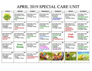 Scu Calendar 2022 Activity Calendar Apr. 2019 Scu