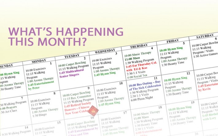 February 2026 Activity Calendar