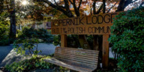 Front Entrance sign, built with passion | Kopernik Lodge